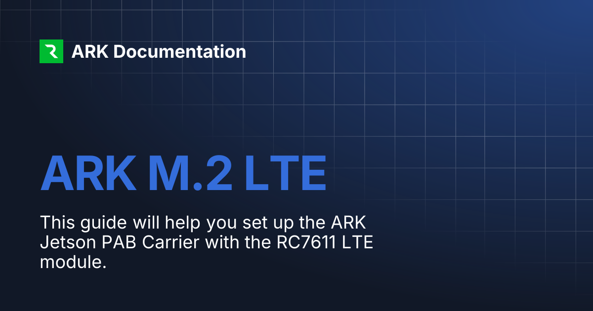 ARK M.2 LTE | ARK Documentation