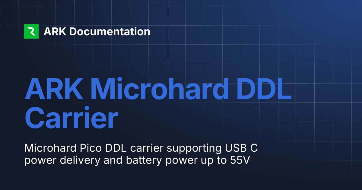 ARK Microhard DDL Carrier | ARK Documentation